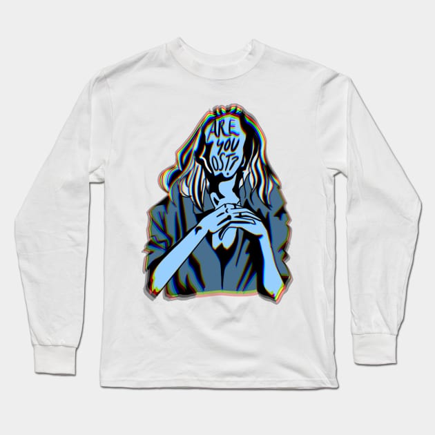 Are You Lost? Dreamcore in Cloud Blue Long Sleeve T-Shirt by TheDoodlemancer